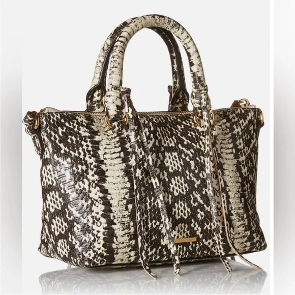 NWT Rebecca Minkoff Snake Print Satchel mini - Picture 5 of 16